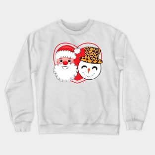 Double Christmas Santa Snowman Cute 2 Crewneck Sweatshirt